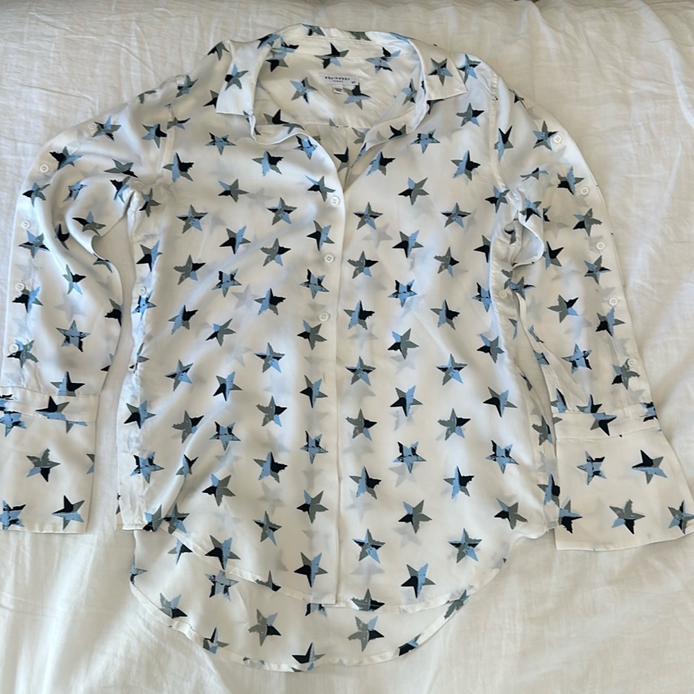 Equipment white button down with stars size S